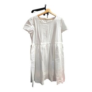 Brave+True Atlas Cotton Lined Dress White Size Medium NWT